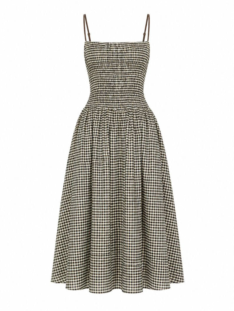 Après Studio -Ballerina Dress in Biscuit Plaid