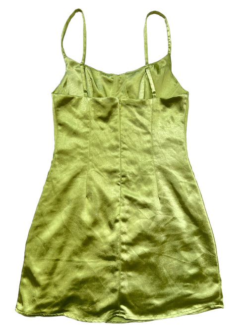 Lulus- Green Silk Mini Dress - NEW WITH TAGS