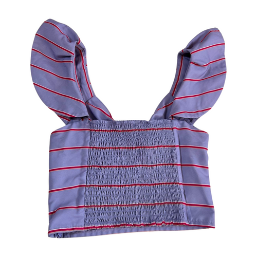 Guess- Purple Striped Crop Top