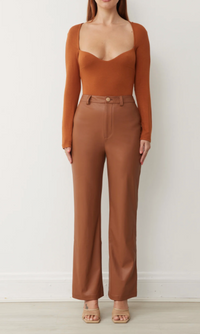 Boskemper- Brown "Frankie" Bodysuit - NEW WITH TAGS