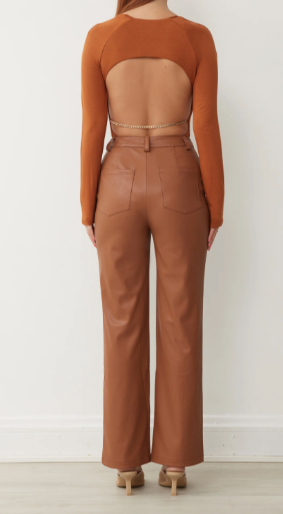 Boskemper- Brown "Frankie" Bodysuit - NEW WITH TAGS