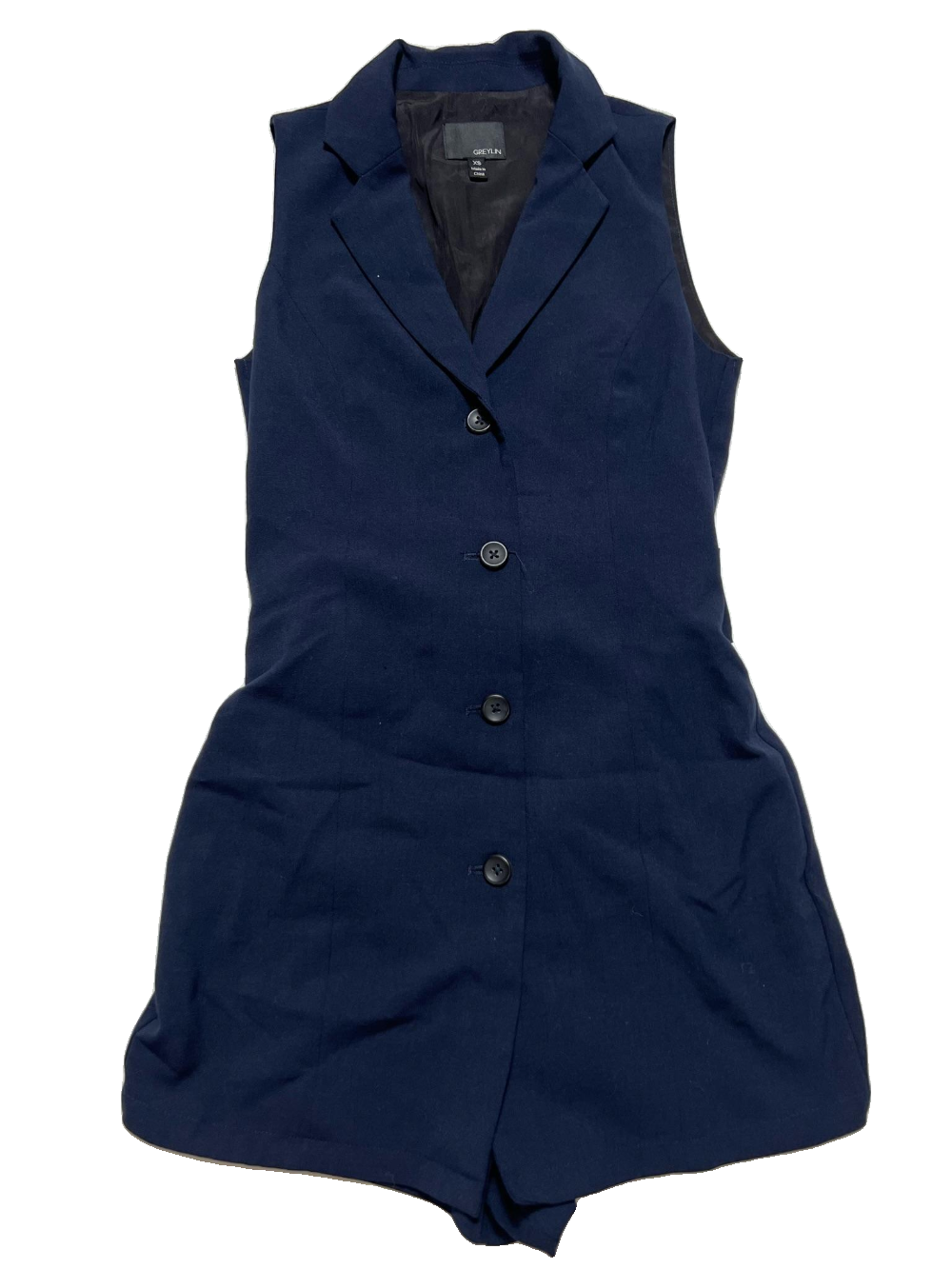 Greylin - Navy Blue Romper