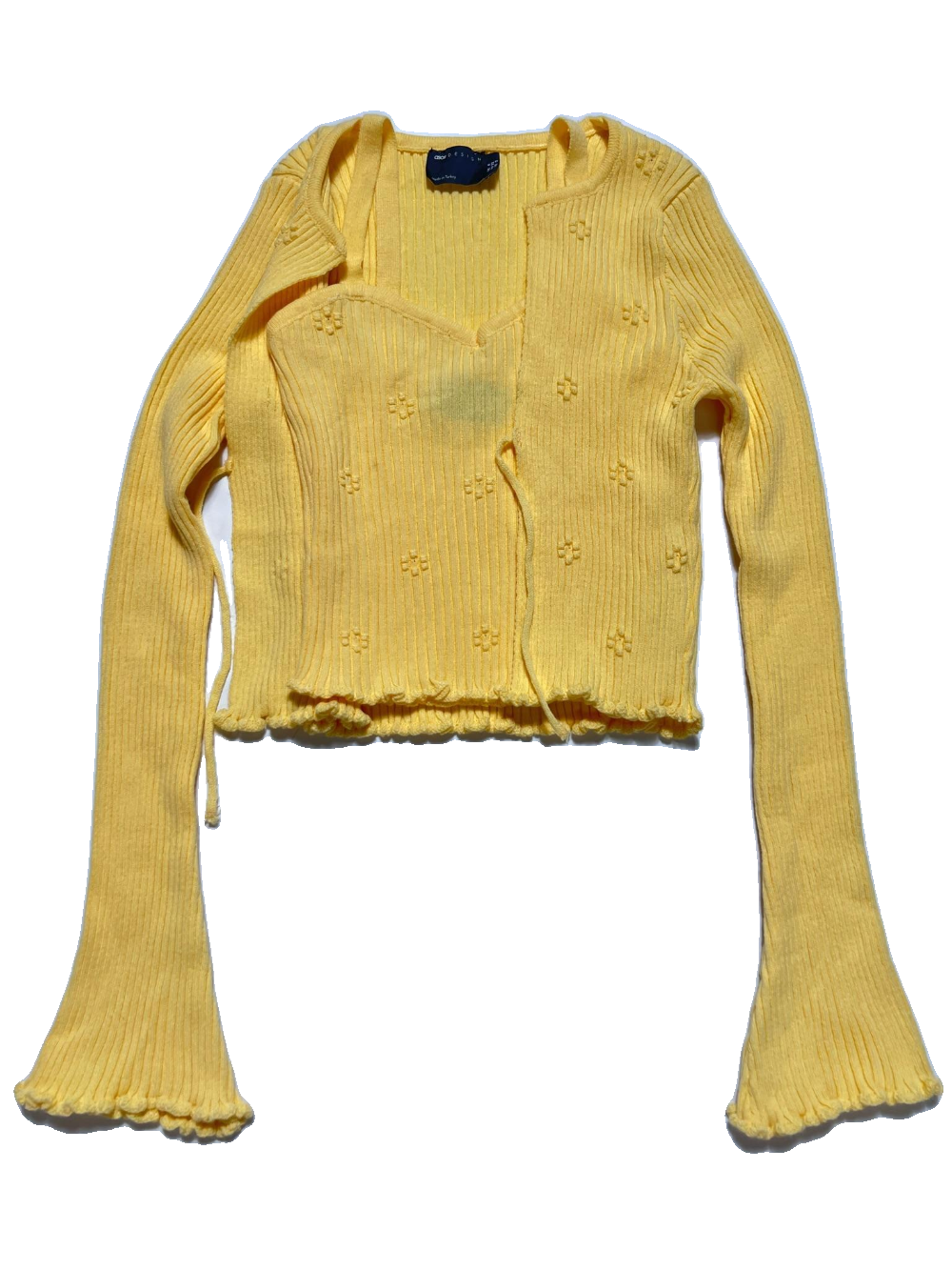 Asos - Yellow Cardigan Set