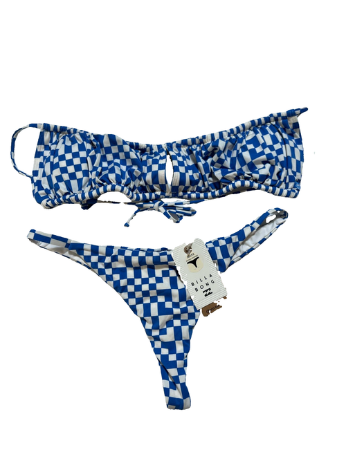 Billabong- Blue & White "Out Of The Blue Alina" Bikini - NEW WITH TAGS