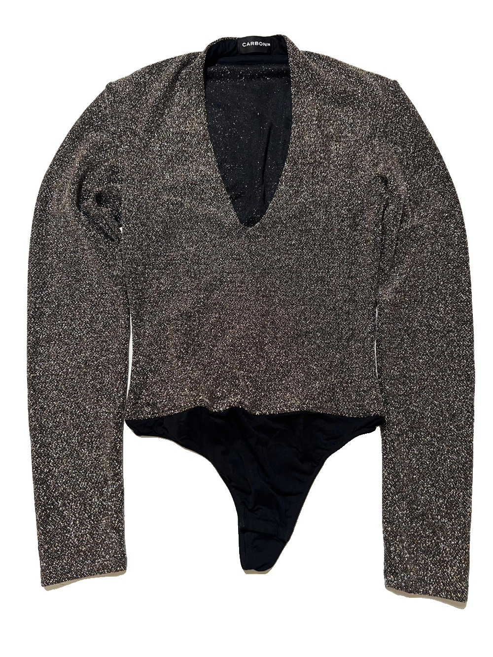 Carbon 38 - Black and Gray Long Sleeve Bodysuit