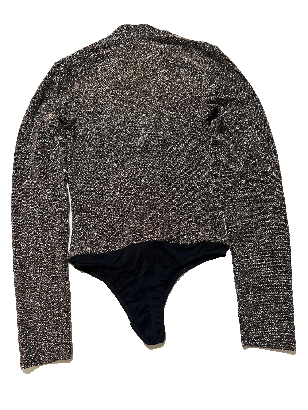 Carbon 38 - Black and Gray Long Sleeve Bodysuit
