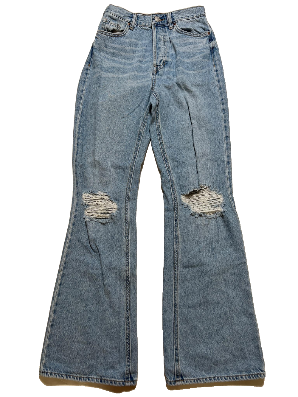 Pacsun- Light Wash Distressed Flare Jeans