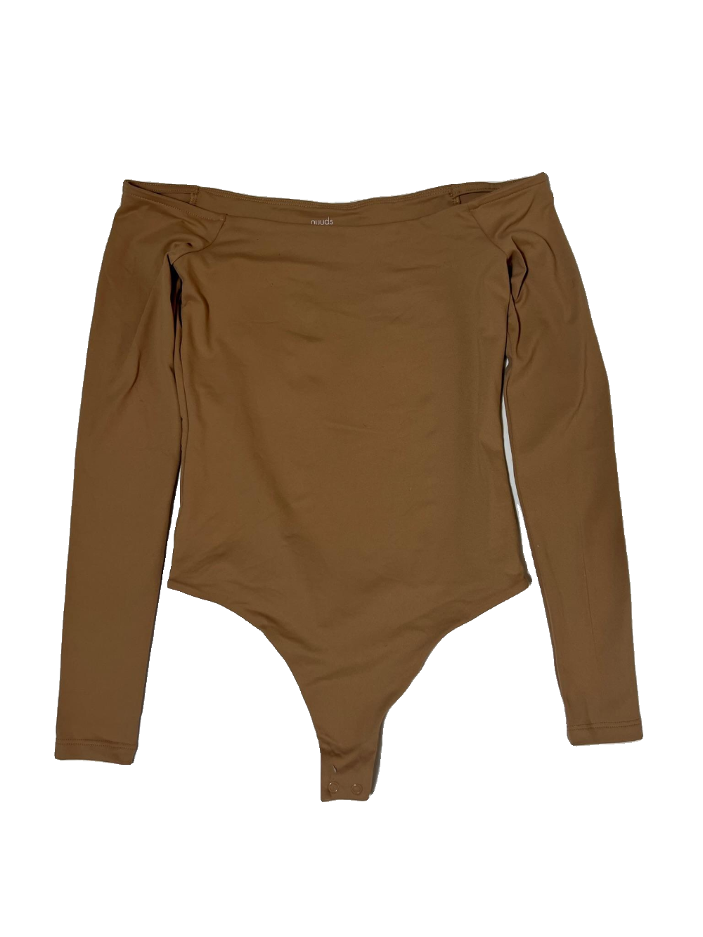 Nuuds- Brown Off Shoulder Bodysuit