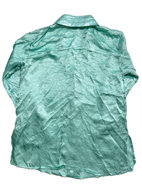 Daze Dayz- Blue Satin Button Up