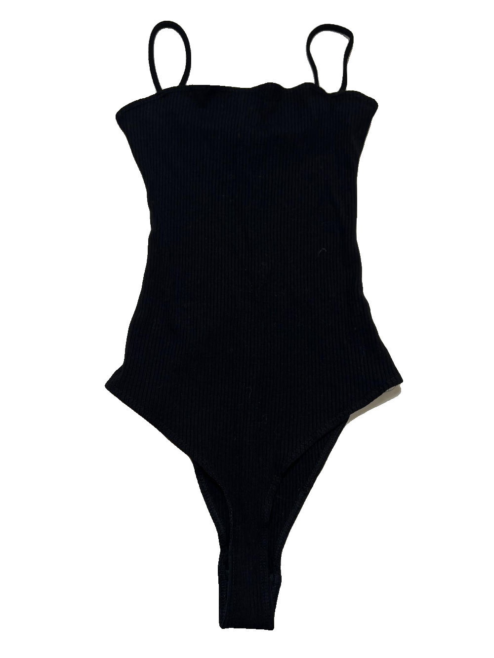 Reformation Jeans- Black Ribbed Bodysuit