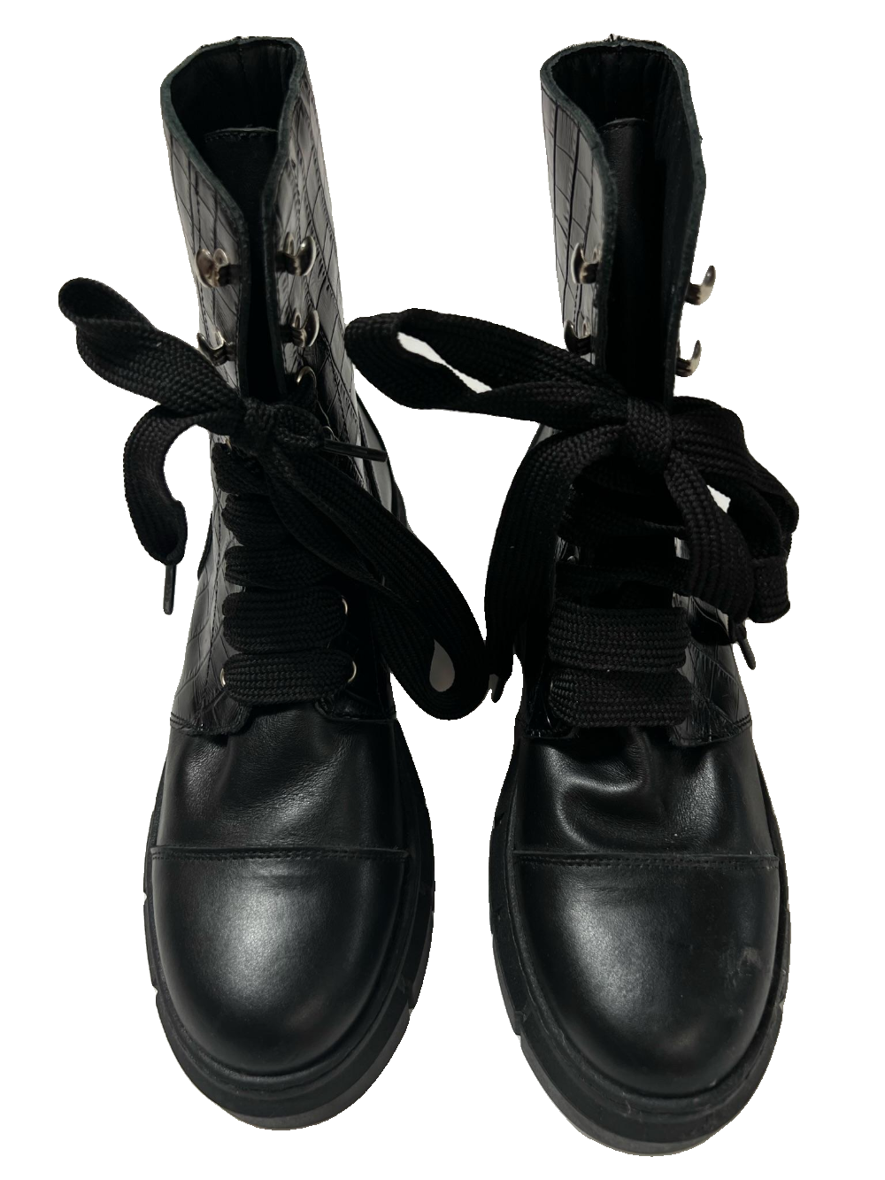 Alohas - Black Lace Up Military Boots