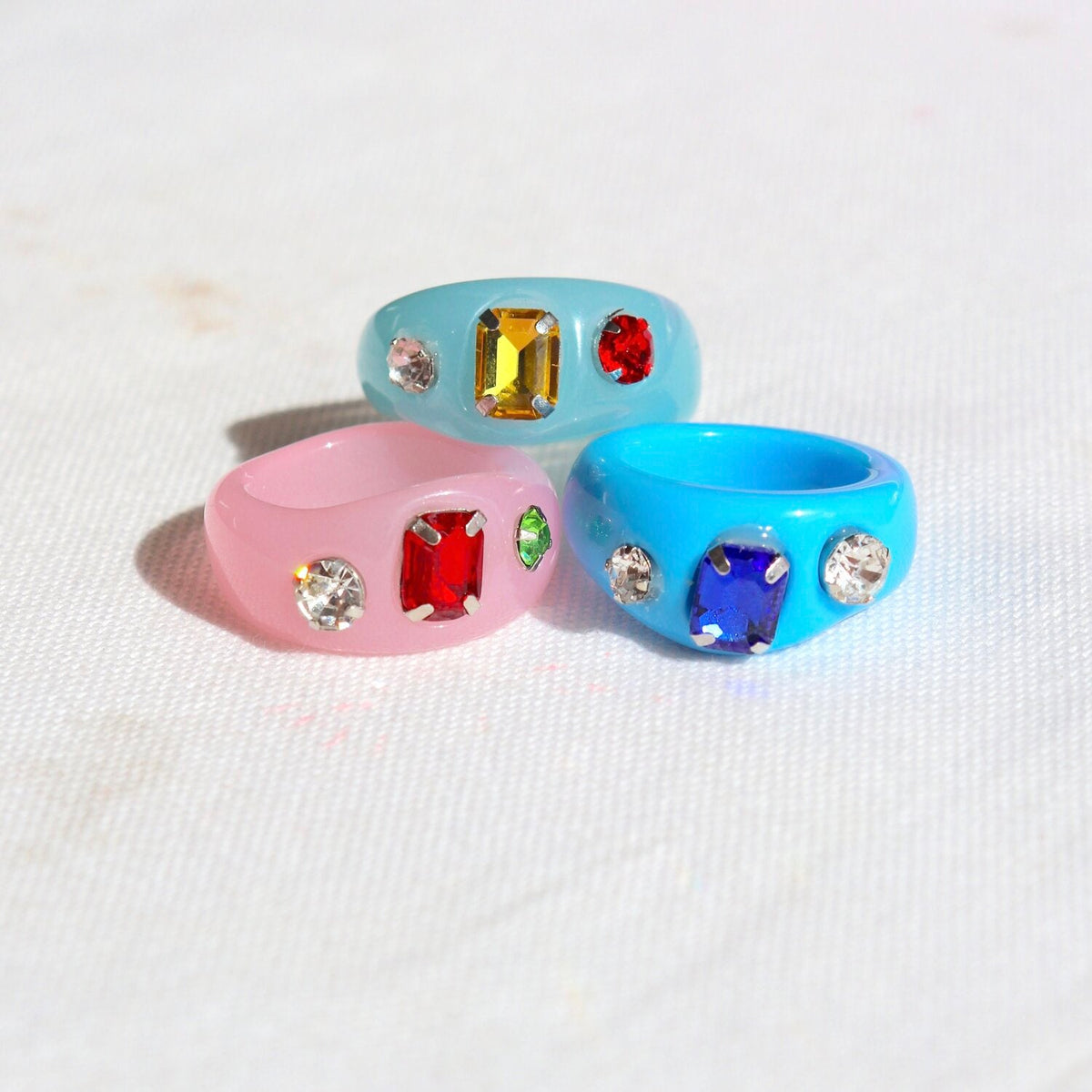 Resin Gem Rings - FINAL SALE