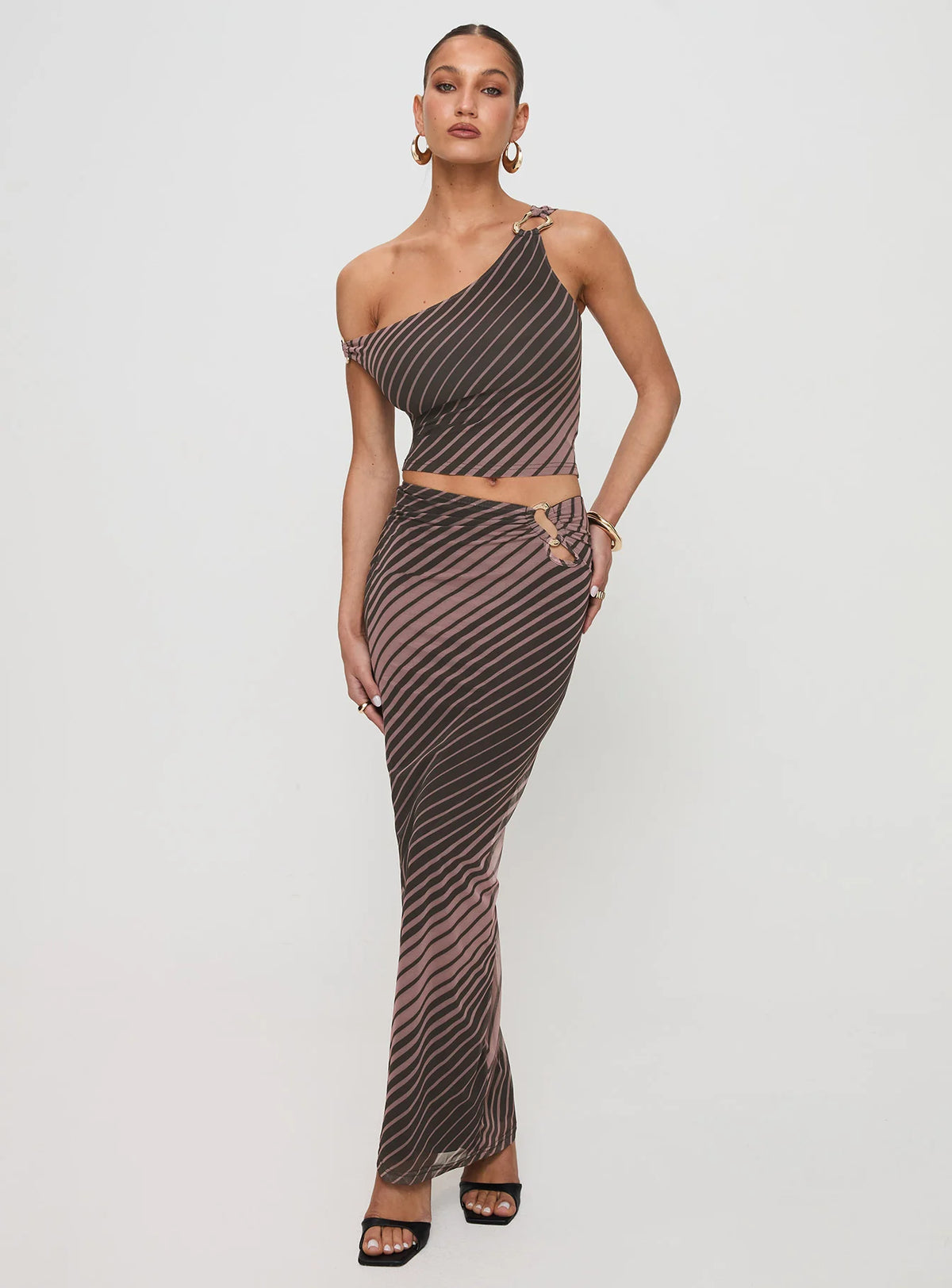 Princess Polly Striped Two Piece Set - US 2 (Like New)