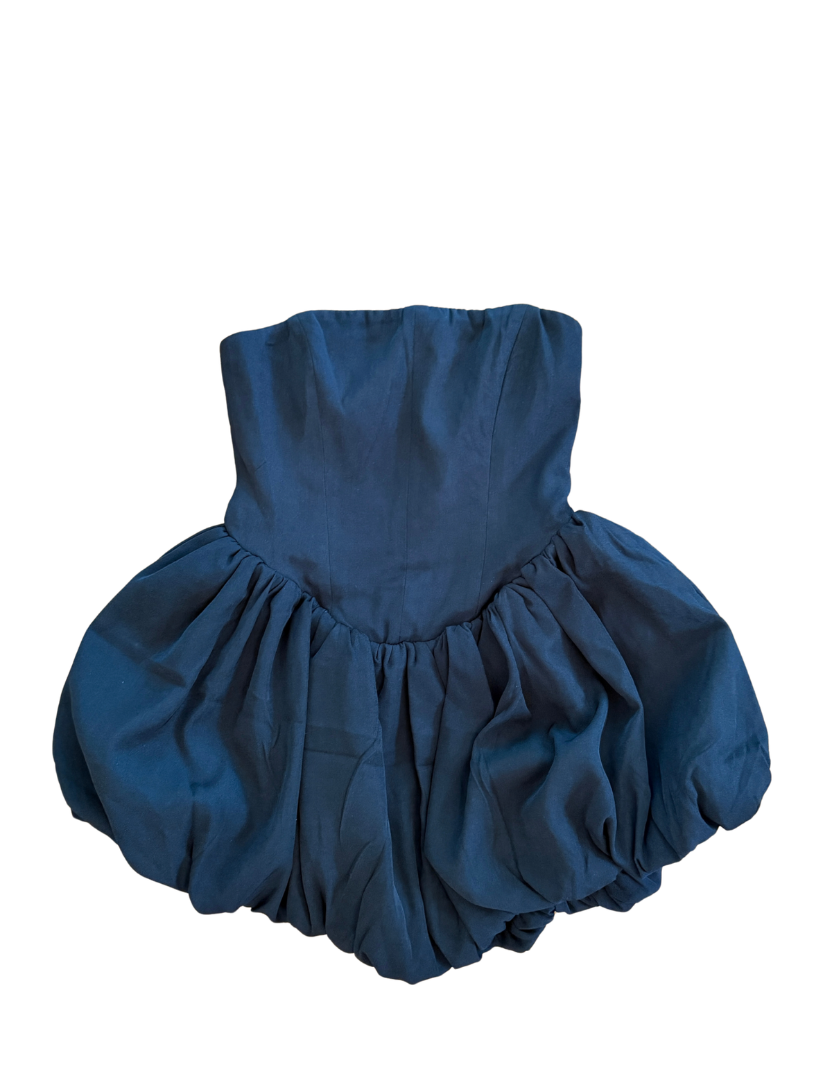 PrettyLittleThing Premium Bandeau Puff Ball Dress - Black - M (New With Tags)