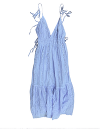 Mable - Purple Eyelet Maxi Dress