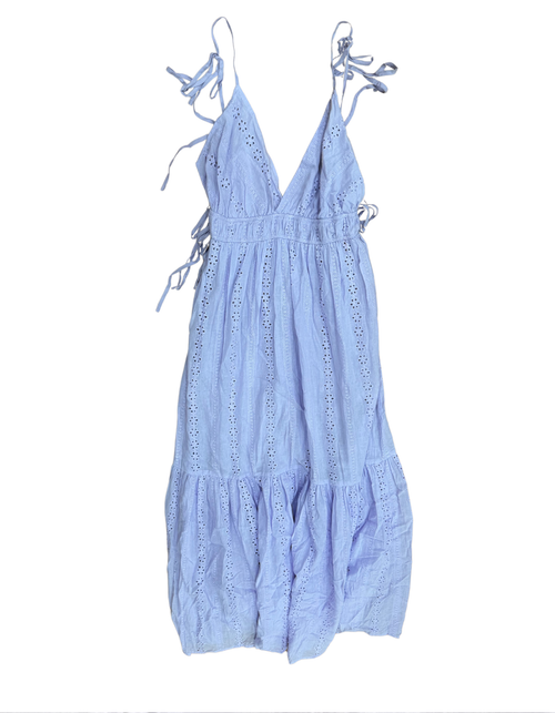 Mable - Purple Eyelet Maxi Dress