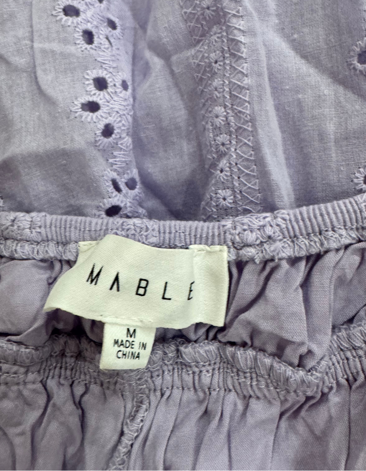 Mable - Purple Eyelet Maxi Dress