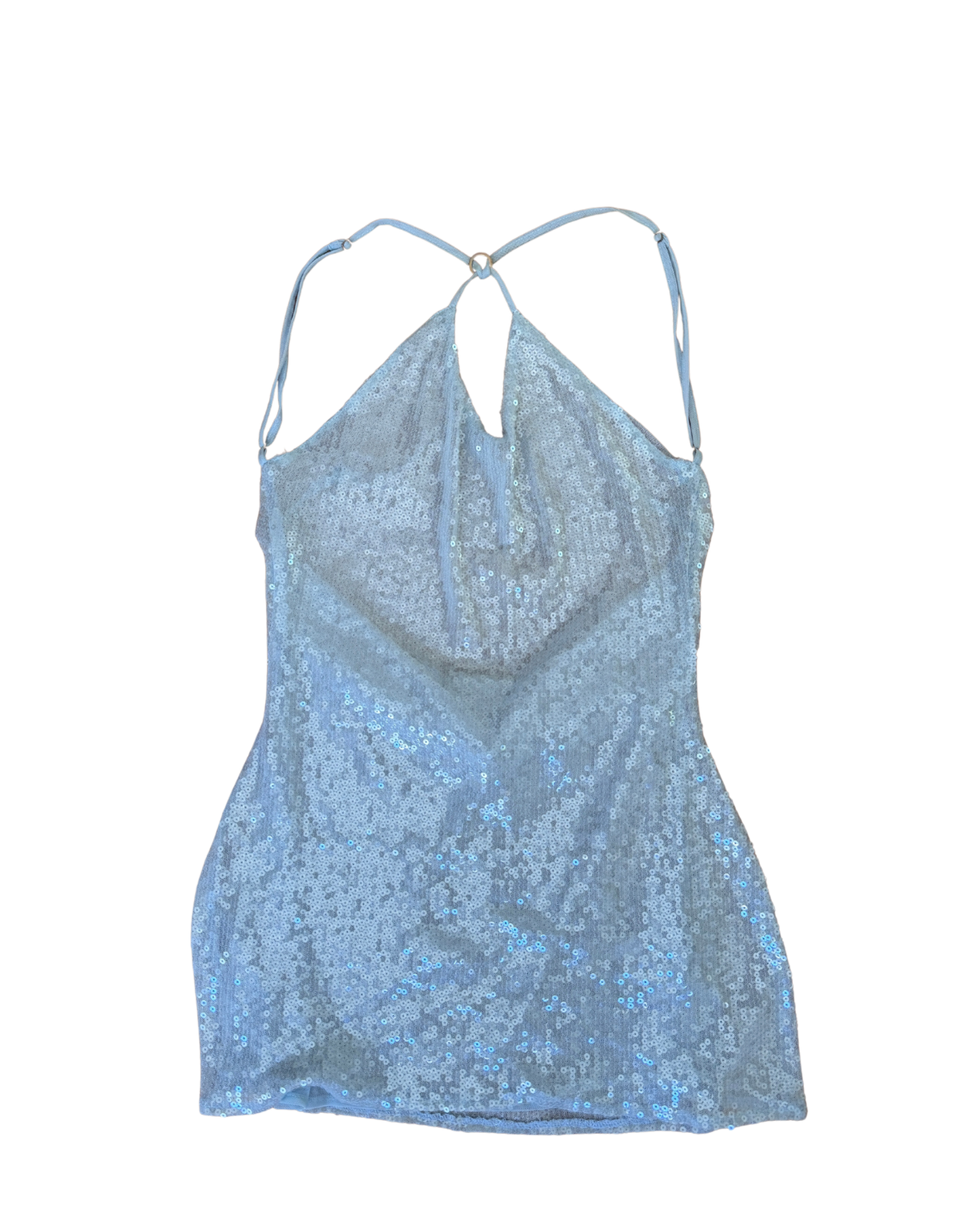Peppermayo - Radiant Energy Cowl Back Mini Dress - Blue - XS (Gently Used)
