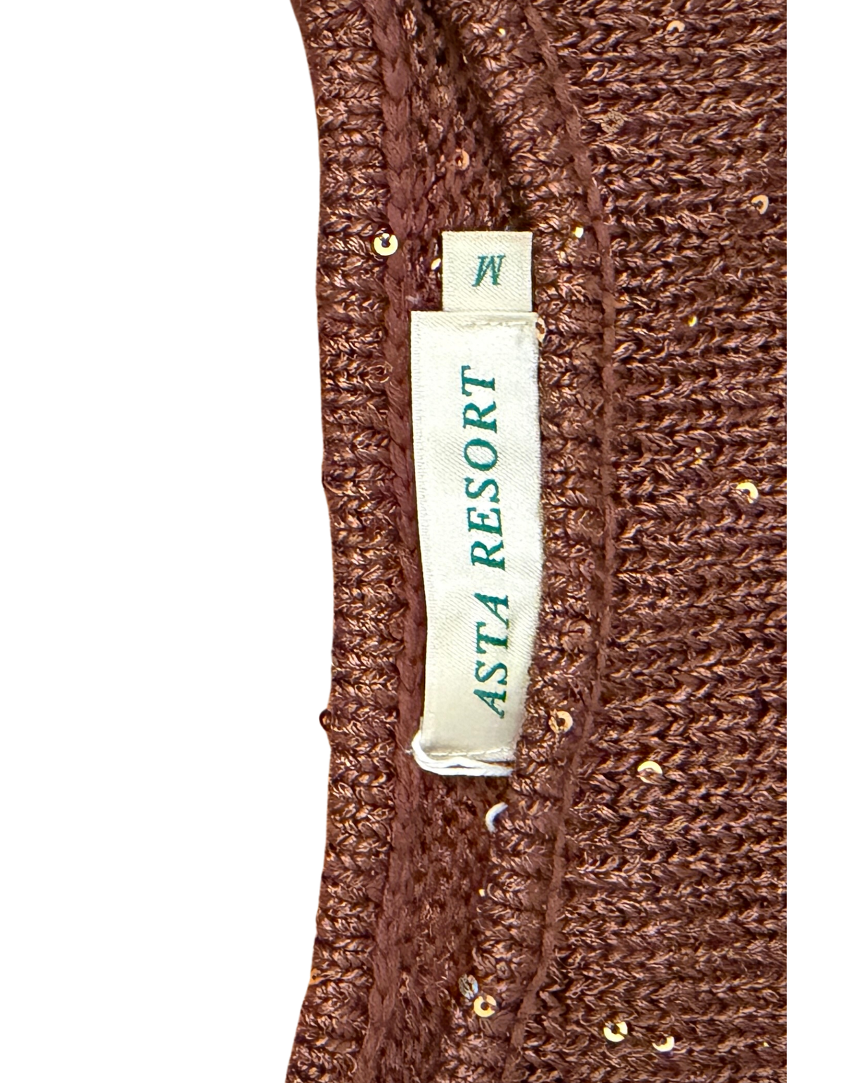 ASTA RESORT Maya Sleeve Mini Dress - Chocolate Sequin (Like New)