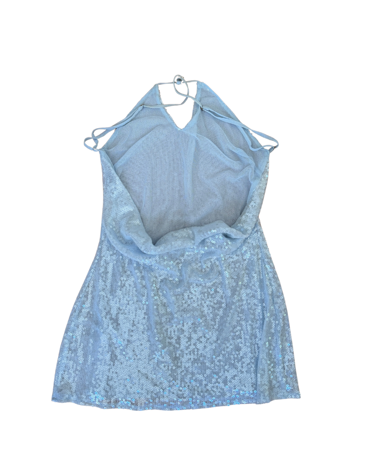 Peppermayo - Radiant Energy Cowl Back Mini Dress - Blue - XS (Gently Used)