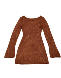 ASTA RESORT Maya Sleeve Mini Dress - Chocolate Sequin (Like New)