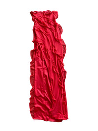 Oh Polly Red Strapless Maxi Dress with Slit