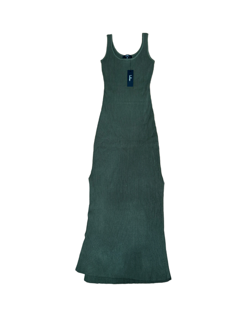 Lulus - Olive Ribbed Knit Two-Piece Dress & Cardigan Set - NEW WITH TAGS