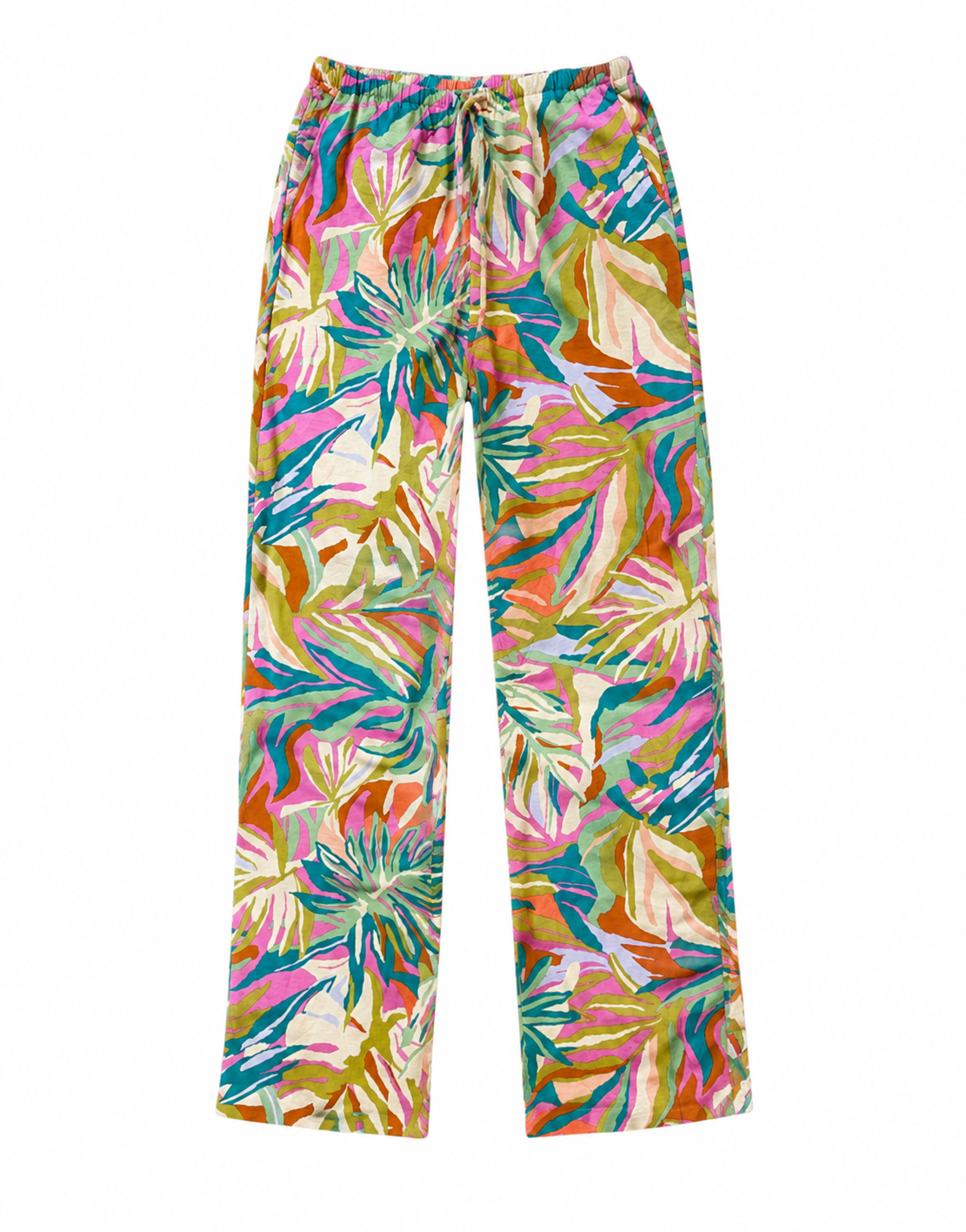 Windsor Getaway Mode Tropical Print Wide-Leg Pants (Like New)