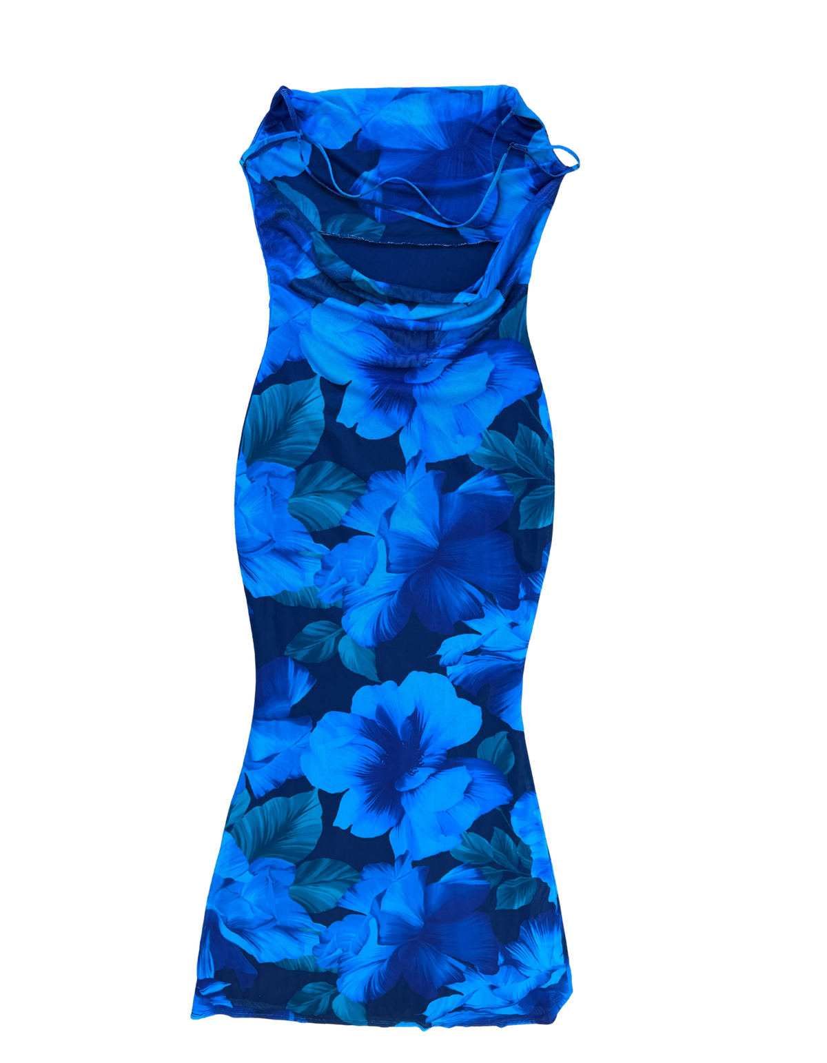 Windsor - Ocean Breeze Cowl Neck Maxi Dress - XS (Like New)