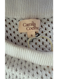 Camila Coelho White Crochet Cold-Shoulder Mini Dress (New With Tags)