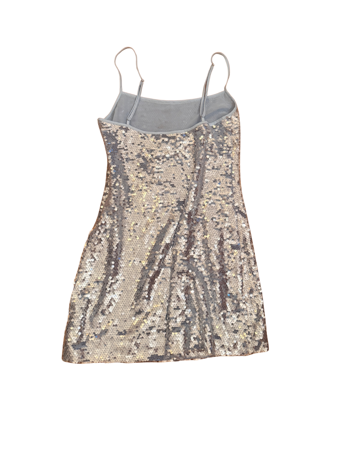 Rumored Vintage Slip Mini Dress - Light Blue Silver Sequin (NWT)