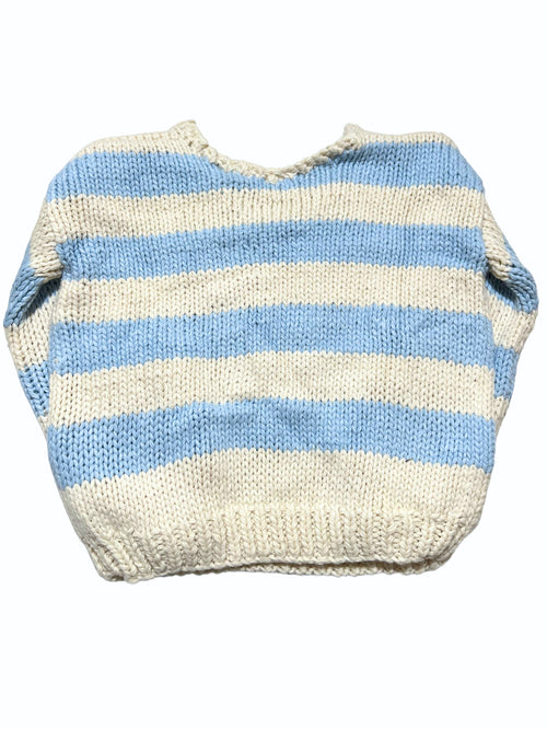 Beginning Boutique- Blue Striped "Delvey" Sweater - New With Tags