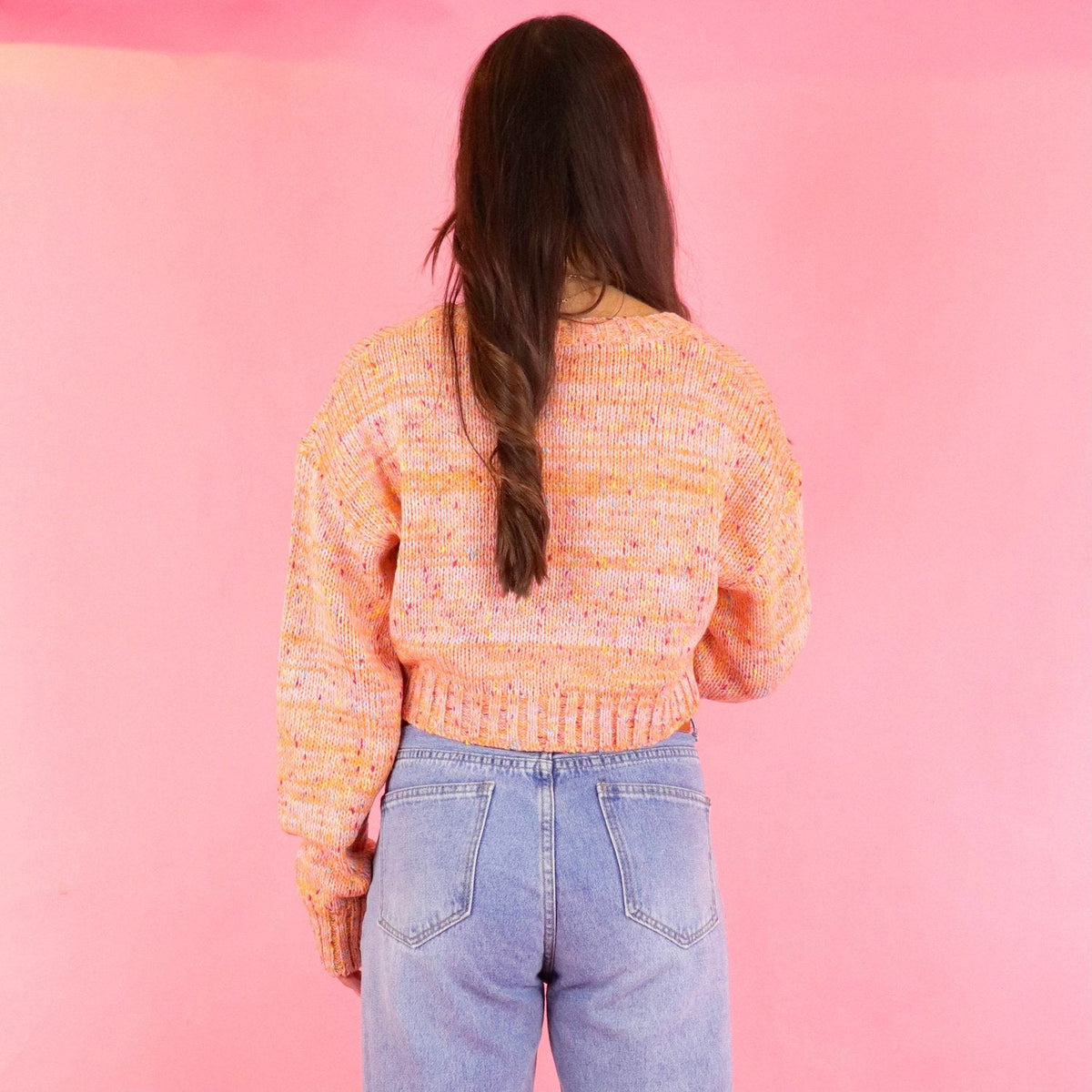 Roxee Orange Sweater Crop - FINAL SALE