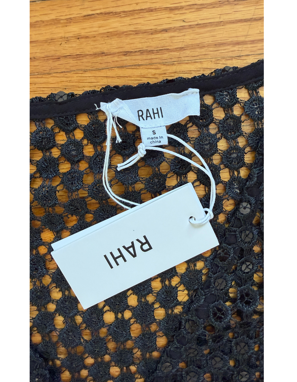 Rahi Black Sequin Crochet Crop Top & Maxi Skirt Set - S (New With Tags)