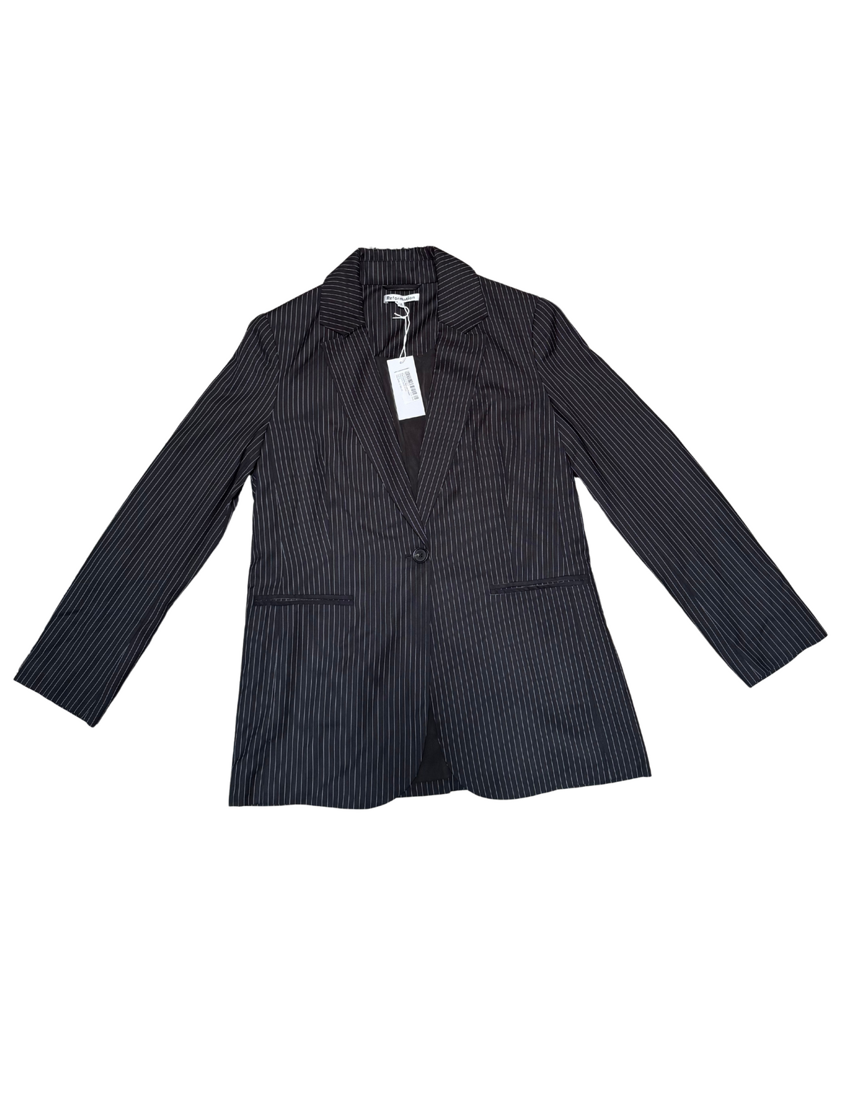 Reformation Classic Relaxed Blazer (Pinstripe)