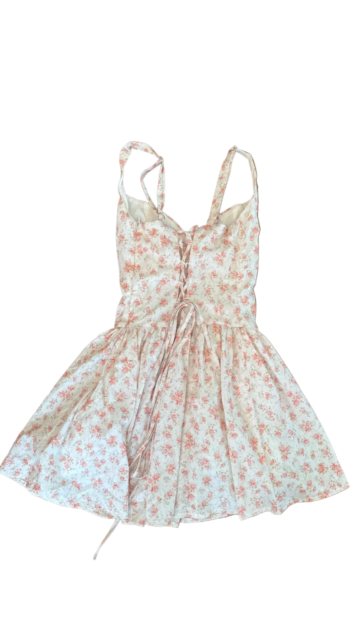 Peppermayo - White Floral Mini Dress - S (Like New)