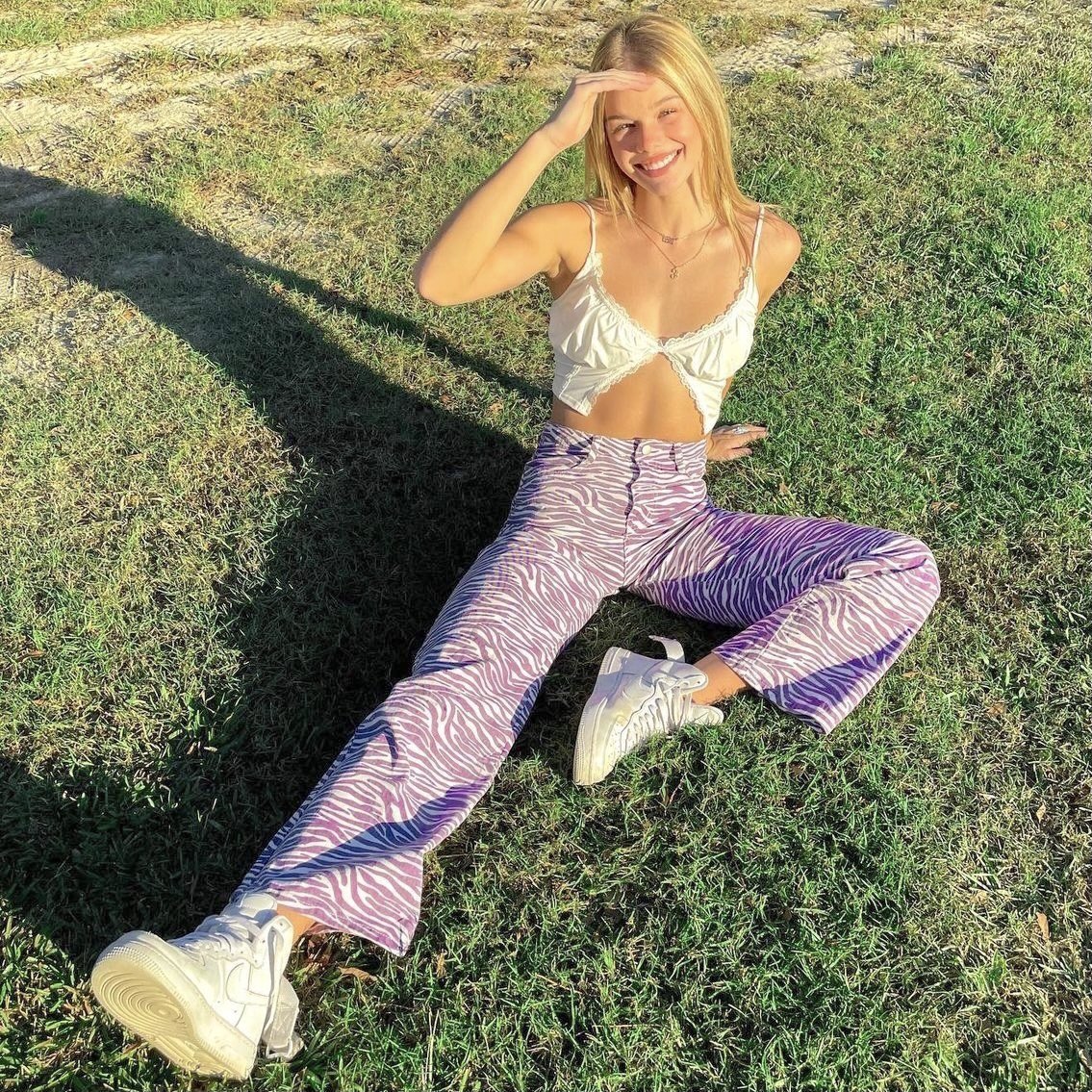 Lulu Purple Zebra Pants - FINAL SALE