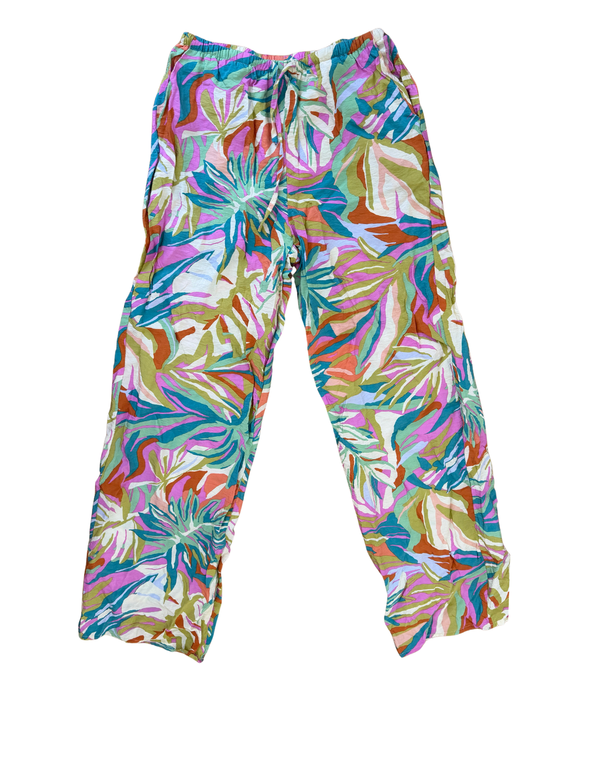 Windsor Getaway Mode Tropical Print Wide-Leg Pants (Like New)