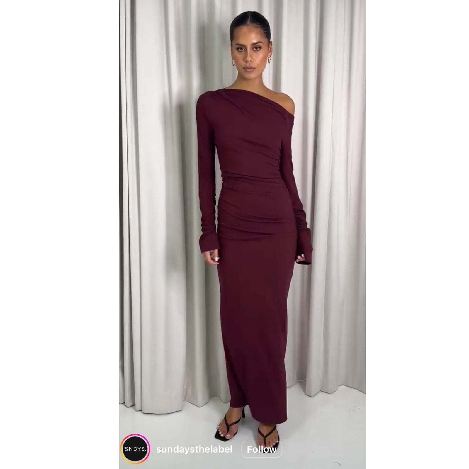 SNDYS x REVOLVE Reyna Maxi Dress - Cherry - S Like New)