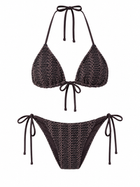Aerie - Crinkle Brown Bikini - S (Like New)