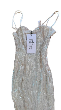 Oh Polly - Silver Sequin Maxi Dress - XS (New With Tags)