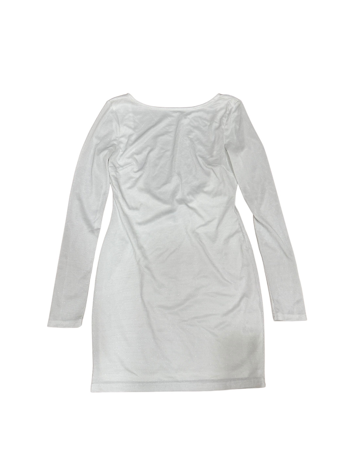 Lulus - White Sparkle Mini Dress - Long Sleeve