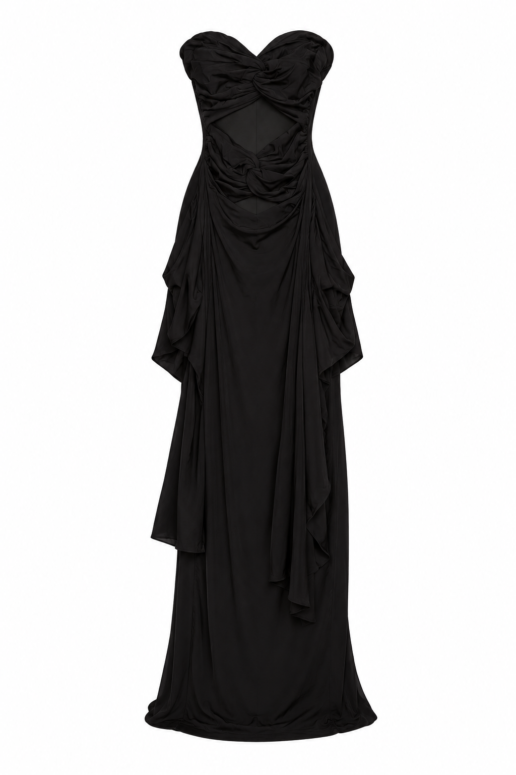 NBD Black Strapless Cutout Maxi Dress  - S (NWT)
