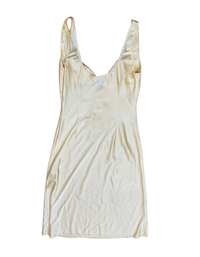 Beige Botany - Butter Yellow Satin Slip Dress