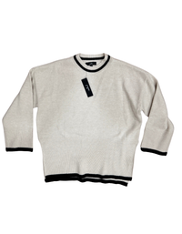 Lulus -  Cream Striped Collar Sweater - New With Tags