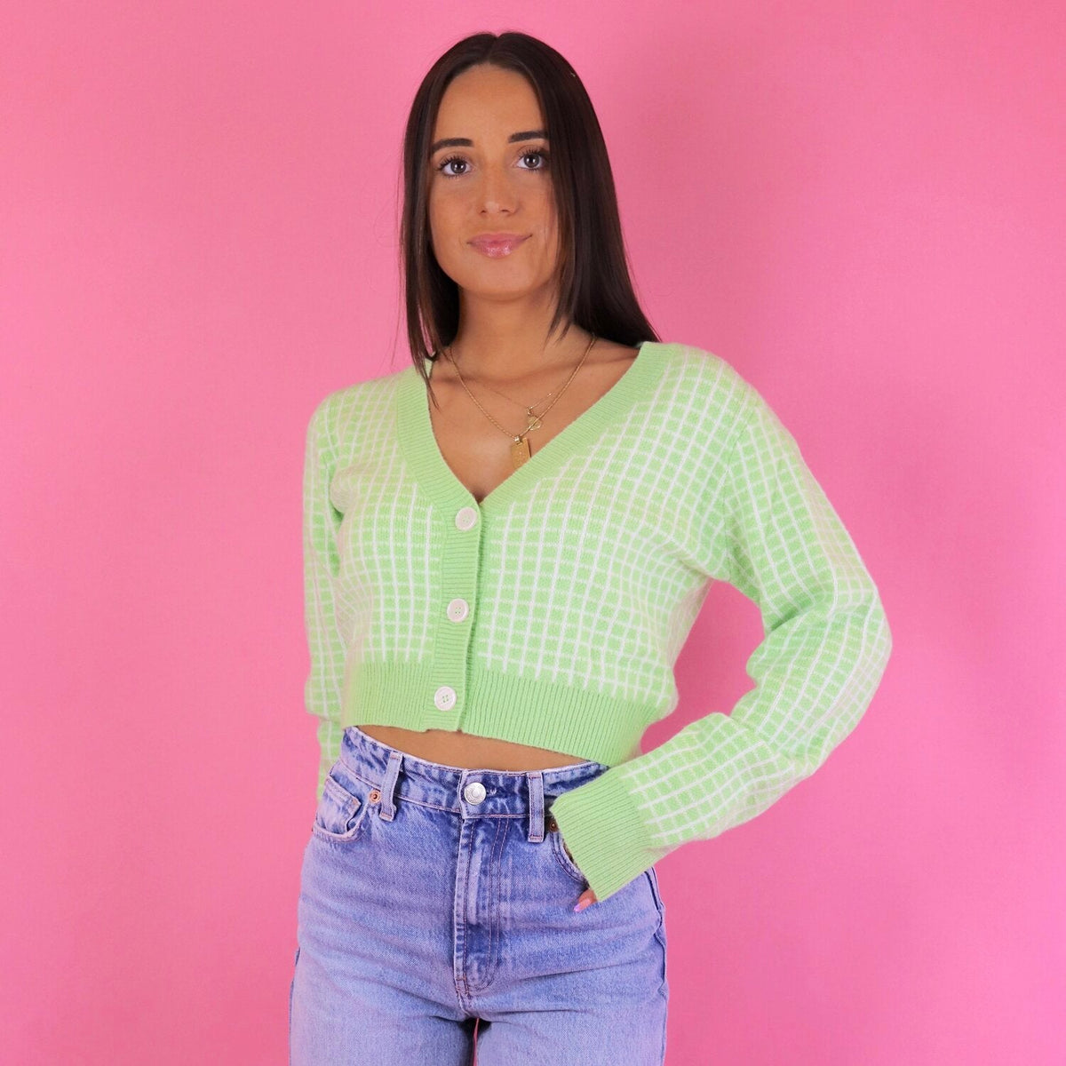 Aria Lime Sweater - FINAL SALE