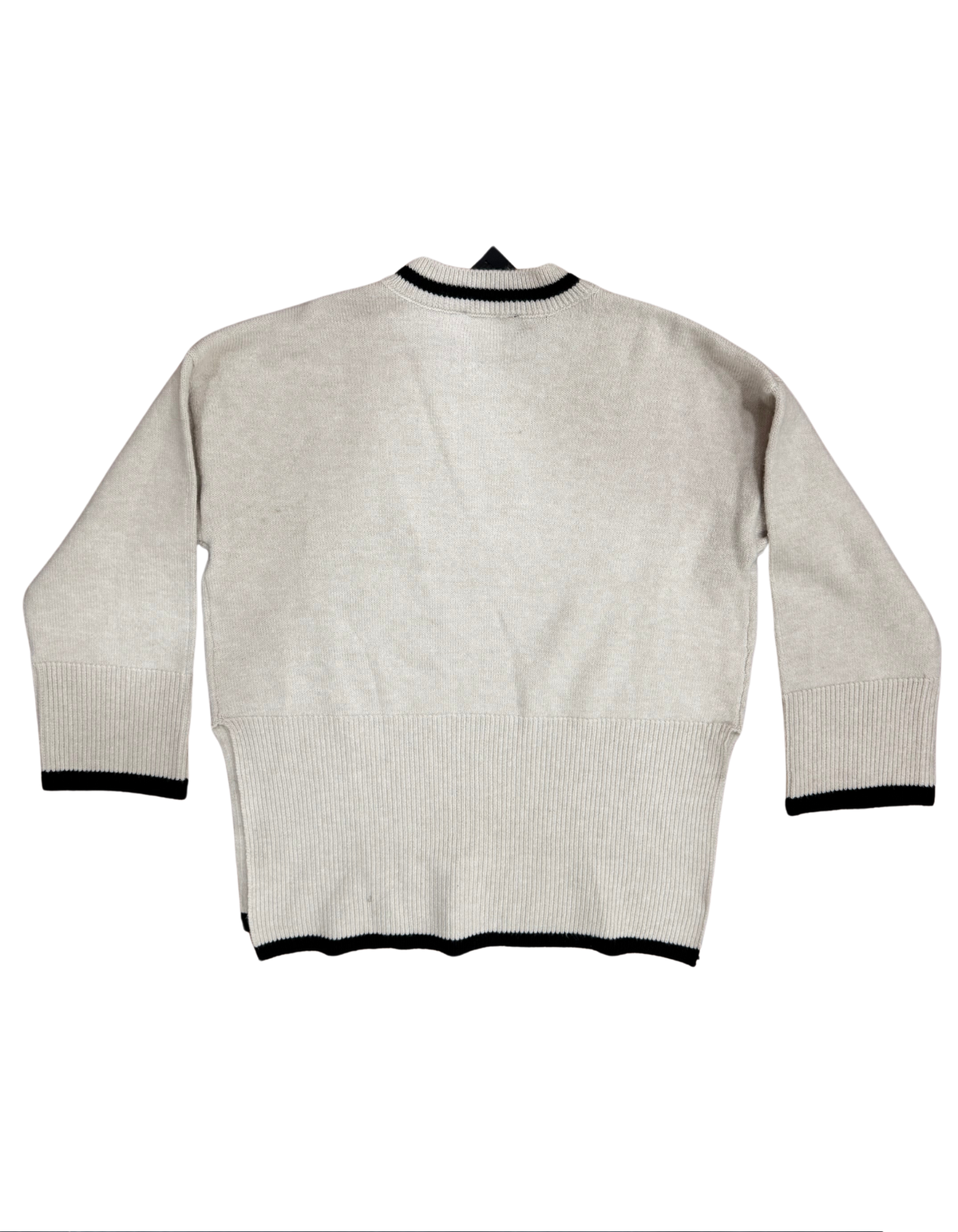 Lulus -  Cream Striped Collar Sweater - New With Tags