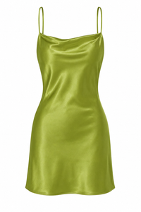 House of Harlow 1960 - Green Satin Slip Mini Dress - XS (New With Tags)
