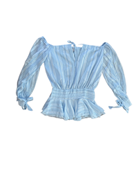 Peppermayo - Eira Balloon Sleeve Mini Dress - Baby Blue - US 2 (New With Tags)