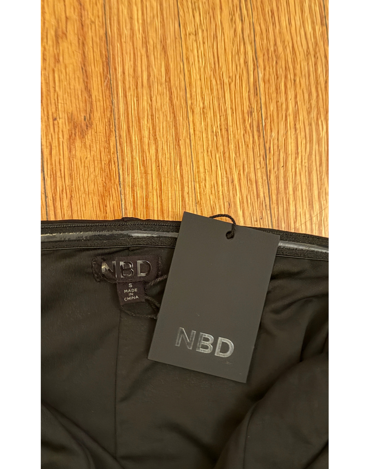 NBD Black Strapless Cutout Maxi Dress  - S (NWT)